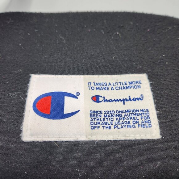 Vintage Champion Soft Belt Bag Black Fanny Pack Padded Striped - Picture 9 of 15